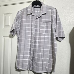 ❣️SALE❣️ Sean John Longsleeve Silver and White Dress Shirt | XL
